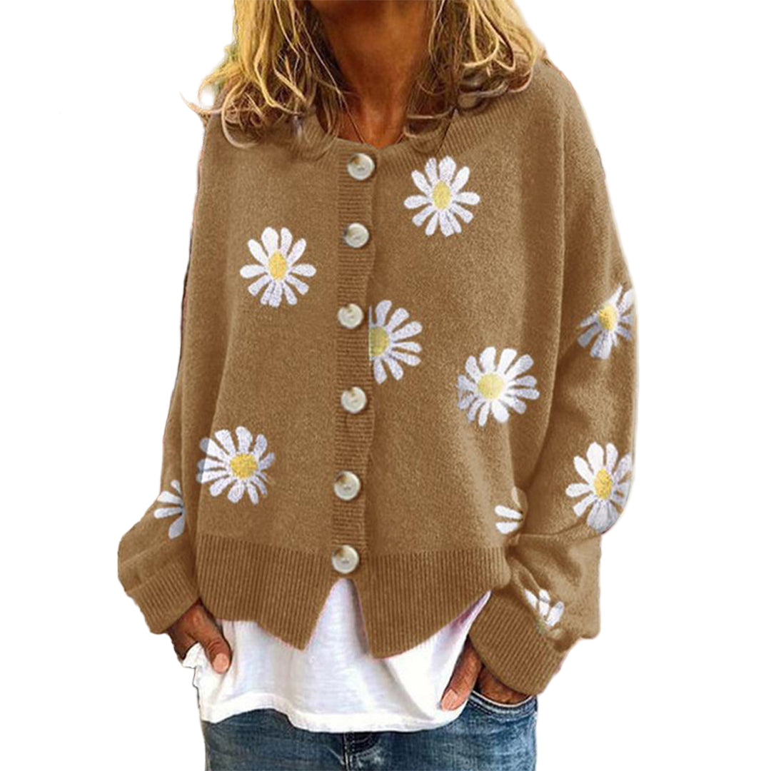 Pull Femme Floral Chic à Manches Longues 0