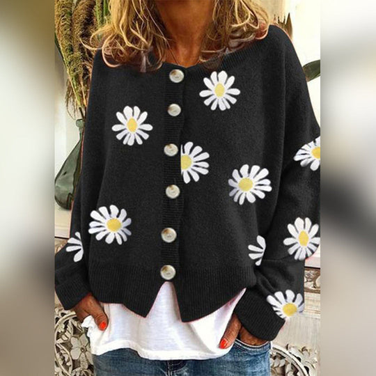 Pull Femme Floral Chic à Manches Longues 2