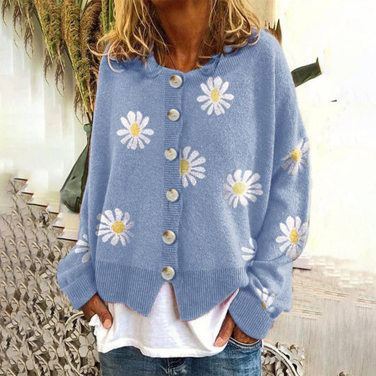 Pull Femme Floral Chic à Manches Longues 3