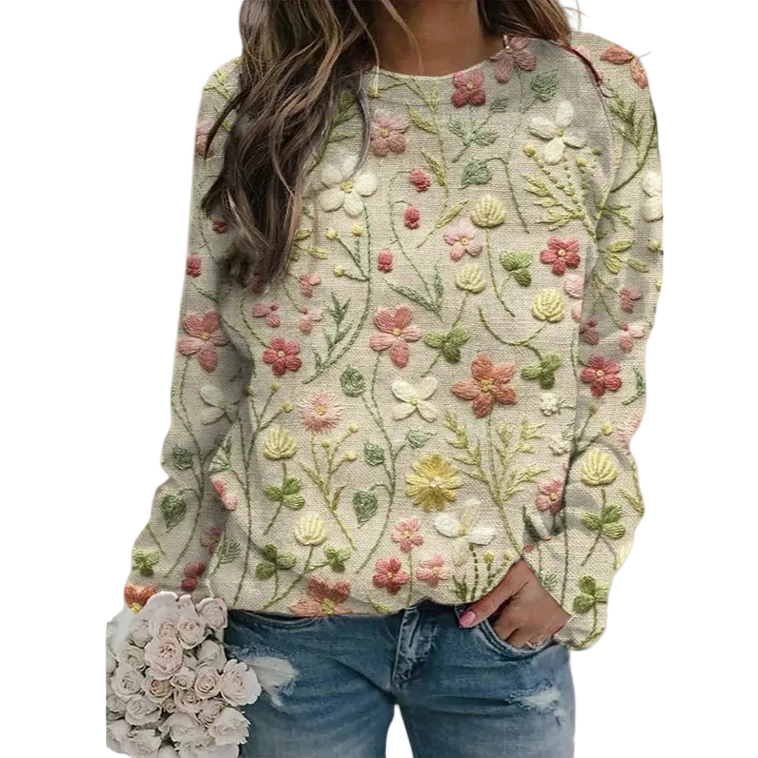 Pull Femme Tendance à Motif Floral 0
