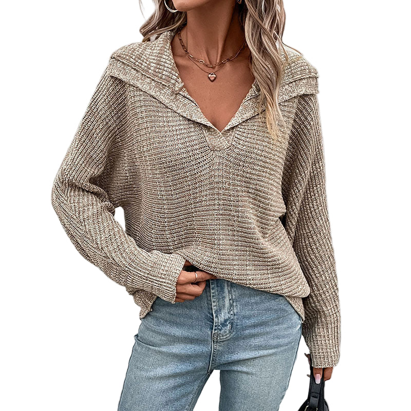 Pull Femme Tricoté Col Sophistiqué 0