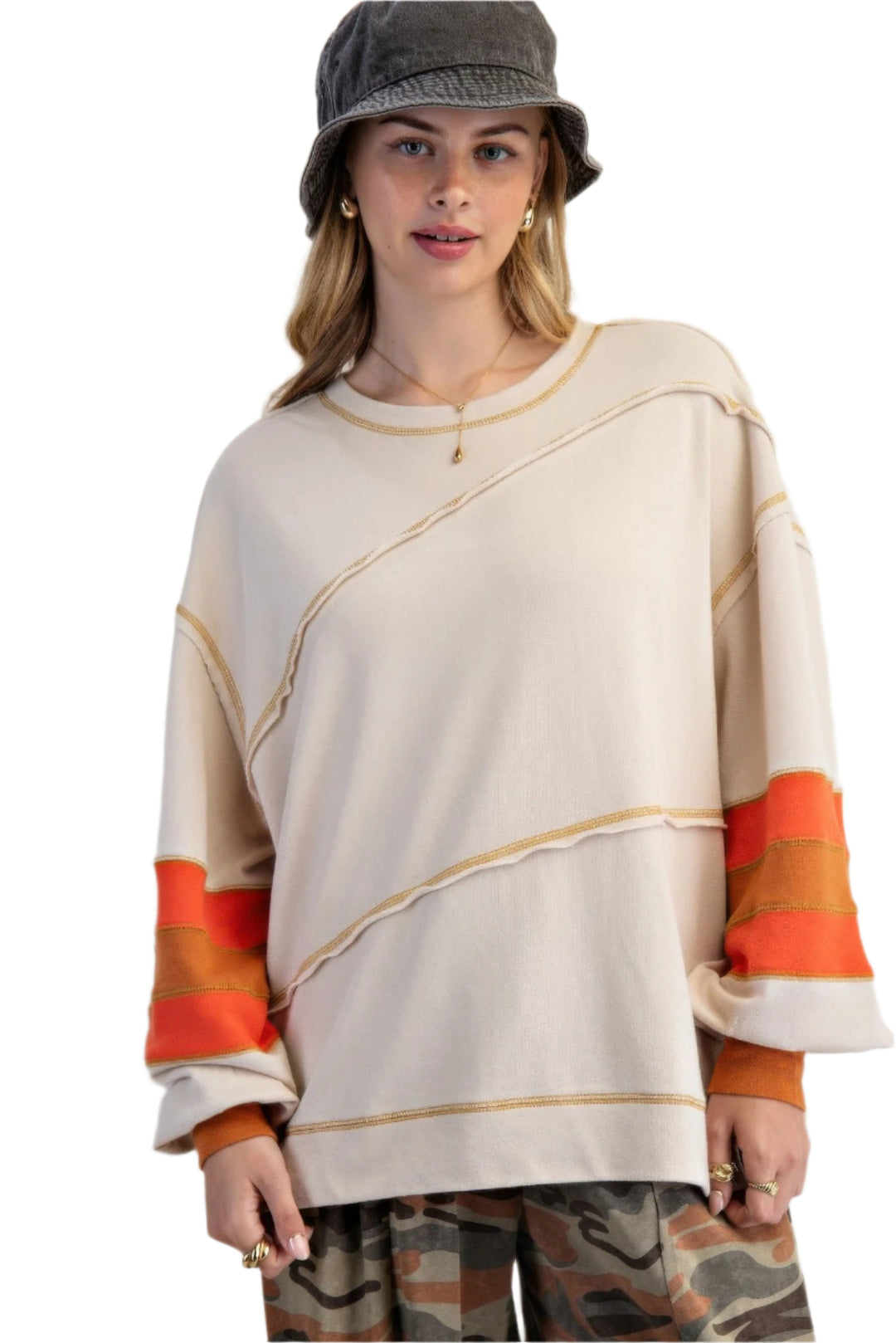 Pull Femme en Coton Mélangé Brodé 0