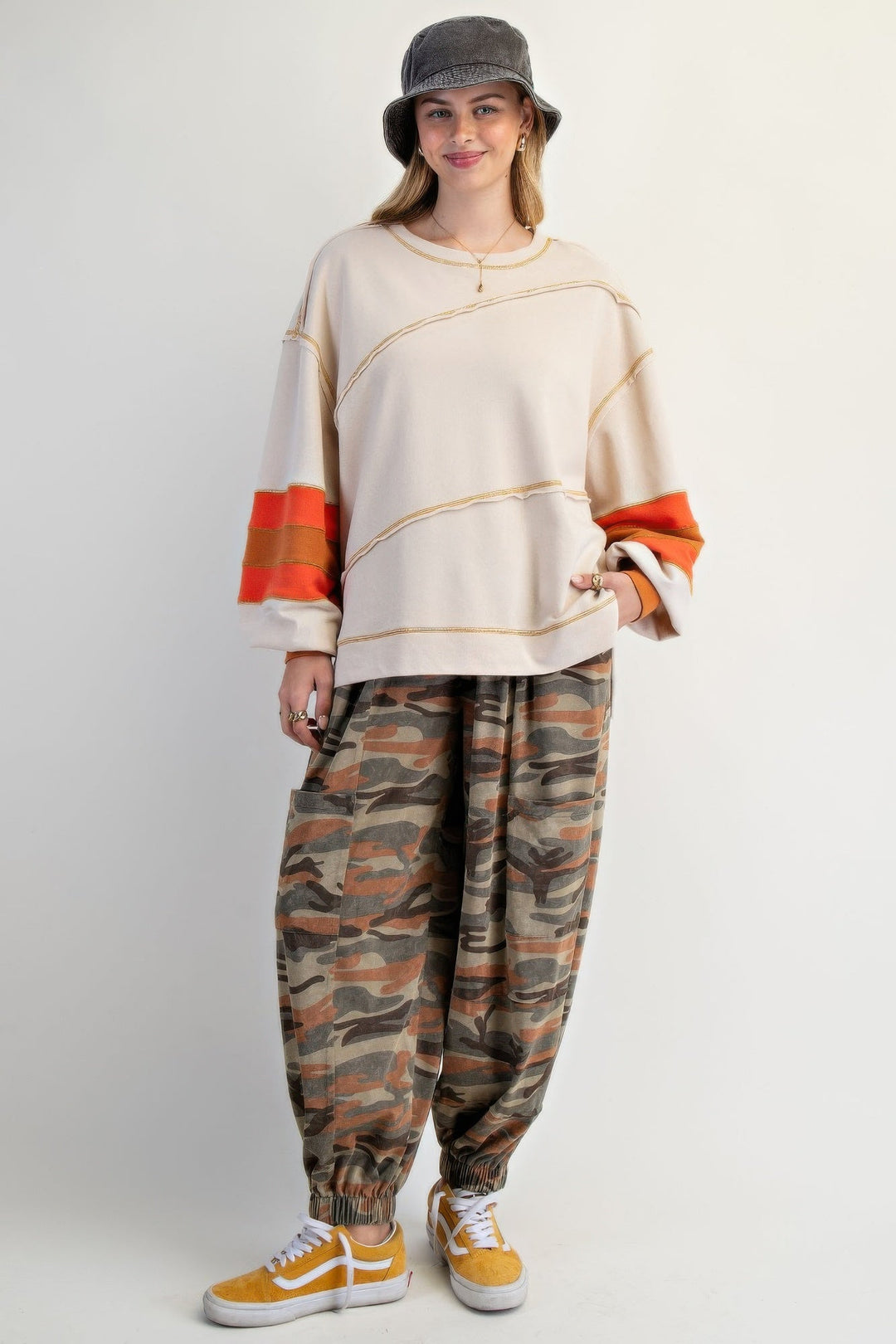 Pull Femme en Coton Mélangé Brodé 1