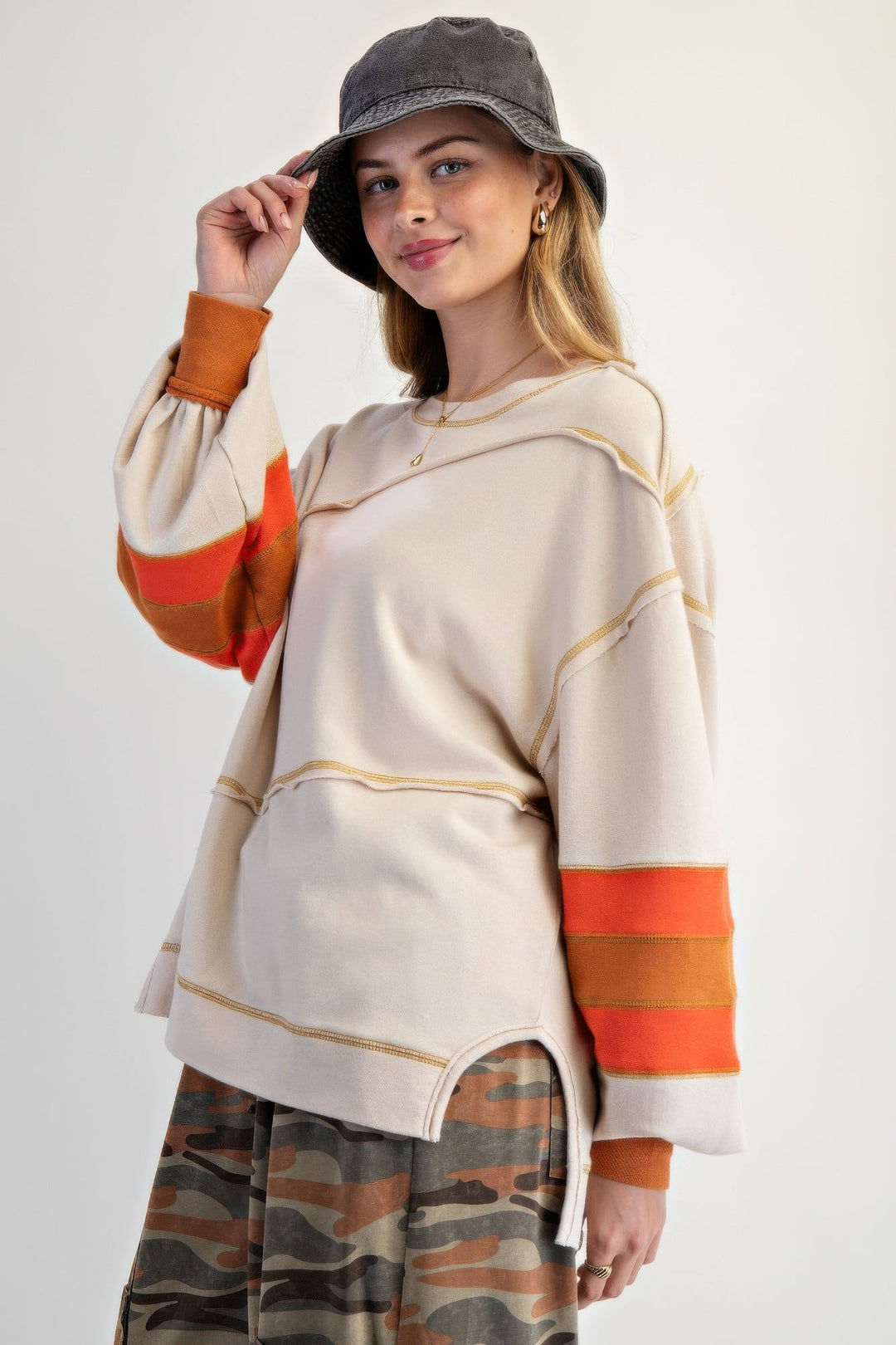 Pull Femme en Coton Mélangé Brodé 2
