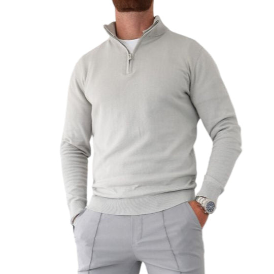 Pull Homme À Demi-Fermeture Éclair Confortable Casual 0
