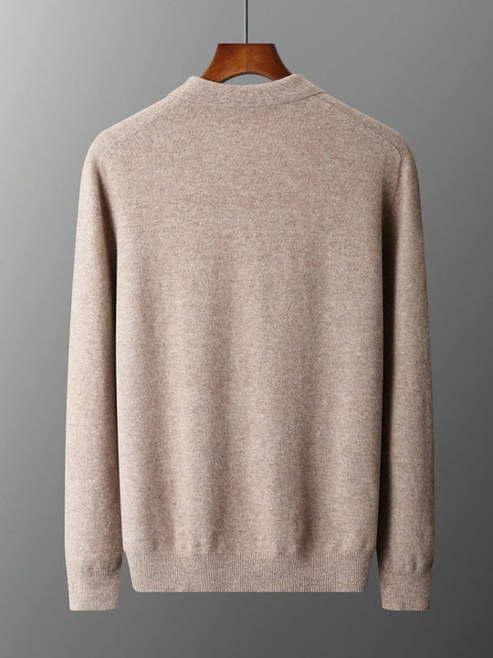 Pull Homme Cachemire Col Polo Hiver Laine Mérinos 3