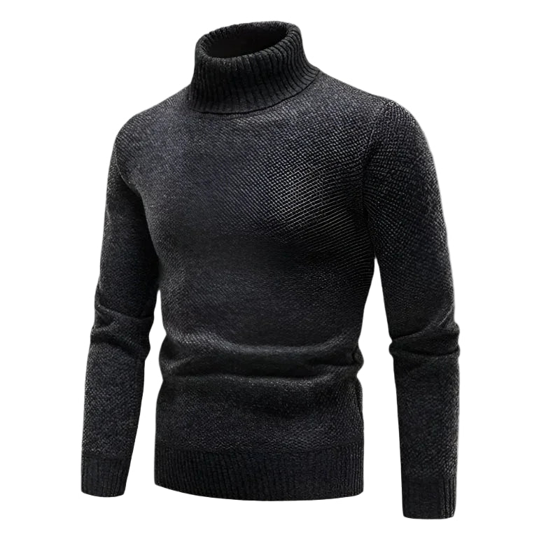 Pull Homme Col Roulé en Laine Mérinos Confortable 0