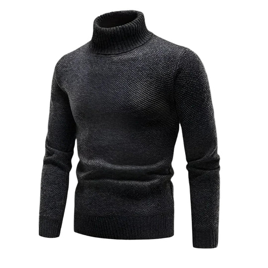 Pull Homme Col Roulé en Laine Mérinos Confortable 0