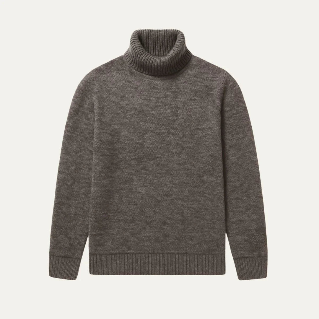 Pull Homme Col Roulé en Laine Mérinos Confortable 1