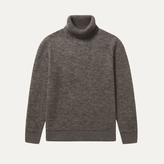 Pull Homme Col Roulé en Laine Mérinos Confortable 1