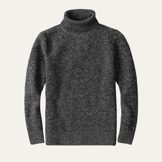 Pull Homme Col Roulé en Laine Mérinos Confortable 2
