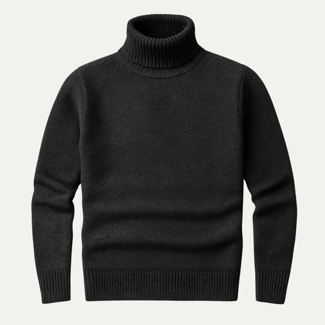 Pull Homme Col Roulé en Laine Mérinos Confortable 3