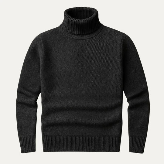 Pull Homme Col Roulé en Laine Mérinos Confortable 3