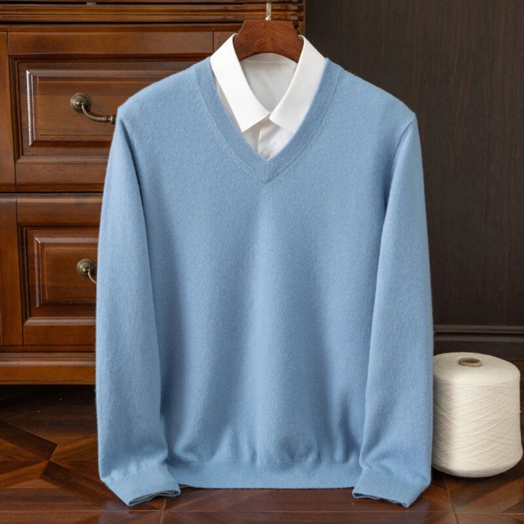 Pull Homme Col V Laine Mérinos Ultra-Douce 1