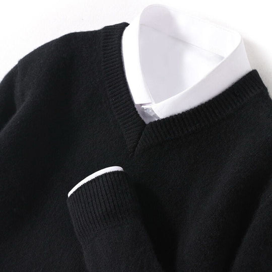 Pull Homme Col V Laine Mérinos Ultra-Douce 11