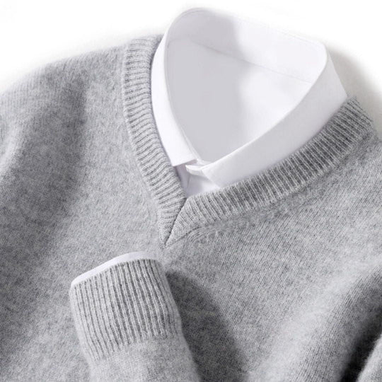 Pull Homme Col V Laine Mérinos Ultra-Douce 13