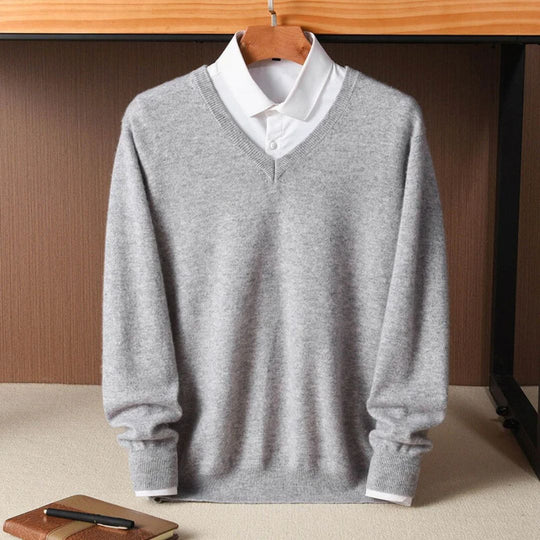 Pull Homme Col V Laine Mérinos Ultra-Douce 4