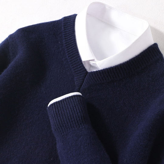 Pull Homme Col V Laine Mérinos Ultra-Douce 8
