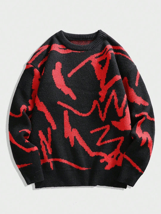 Pull Homme Décontracté à Motif Graphique Moderne 10