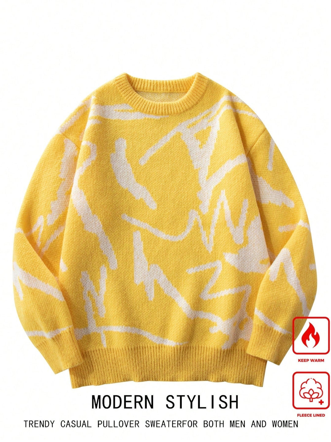 Pull Homme Décontracté à Motif Graphique Moderne 14