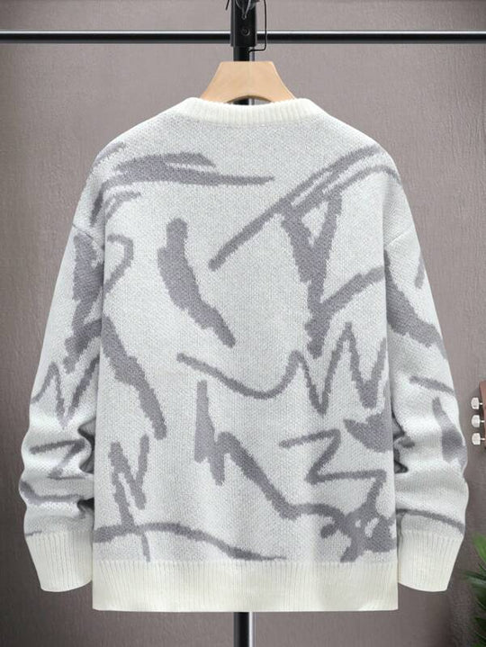 Pull Homme Décontracté à Motif Graphique Moderne 2