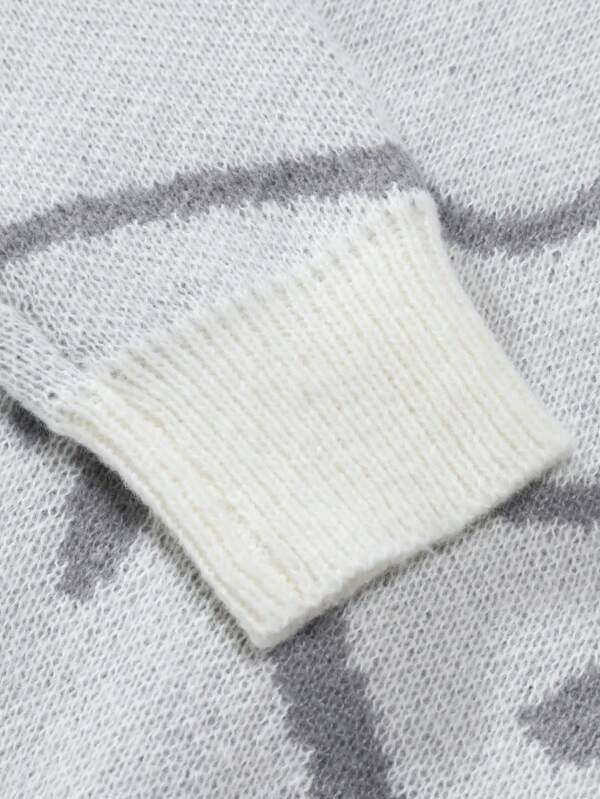 Pull Homme Décontracté à Motif Graphique Moderne 5
