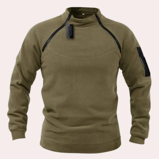 Pull Homme Hiver Décontracté en Polyester avec Col Rond et Manches Longues 1