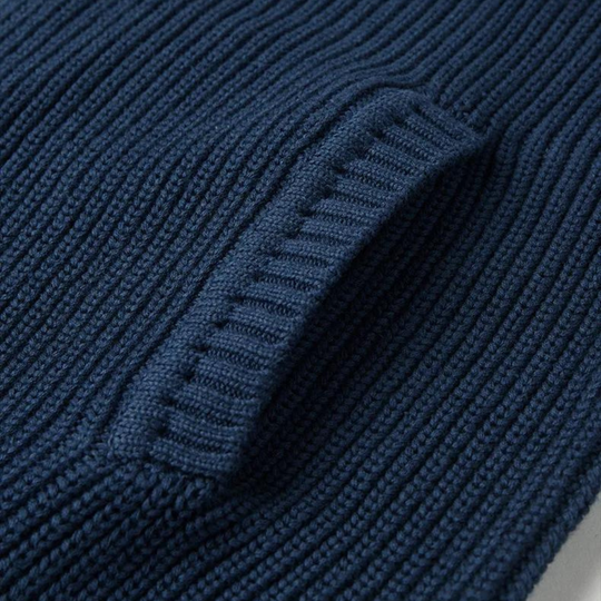 Pull Homme Hiver à Zip avec Texture Côtelée et Rayures Surélevées 5