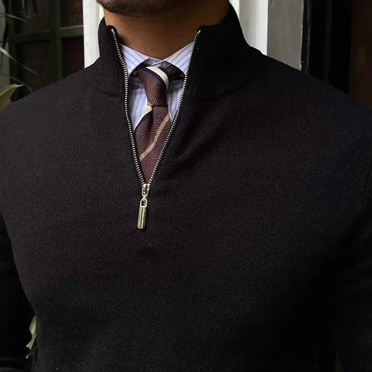 Pull Homme à Col Zippé 1