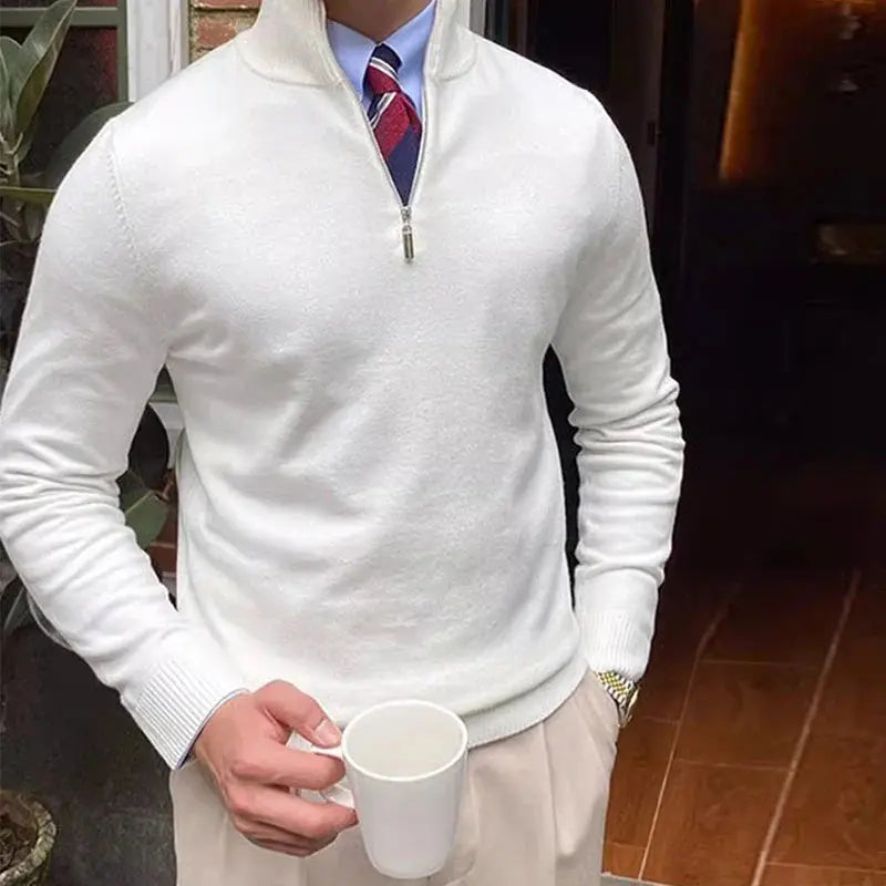 Pull Homme à Col Zippé 3