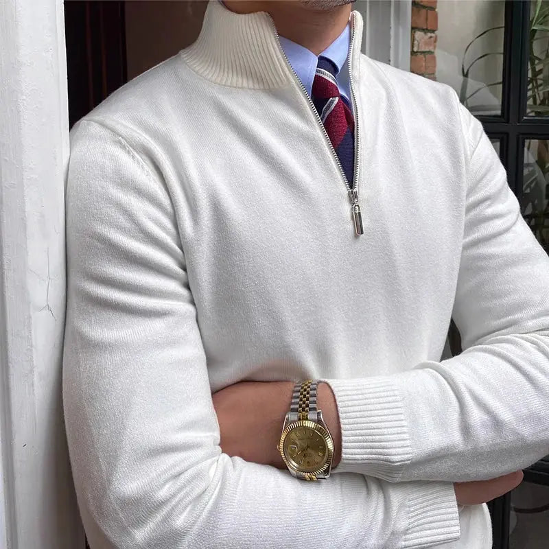 Pull Homme à Col Zippé 4