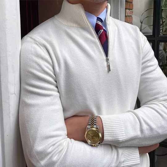 Pull Homme à Col Zippé 4