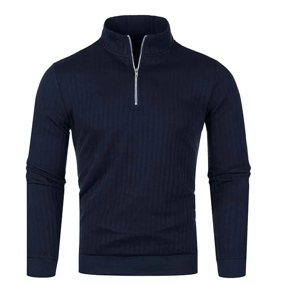 Pull Homme en Tricot à Demi-Zip Moderne 0