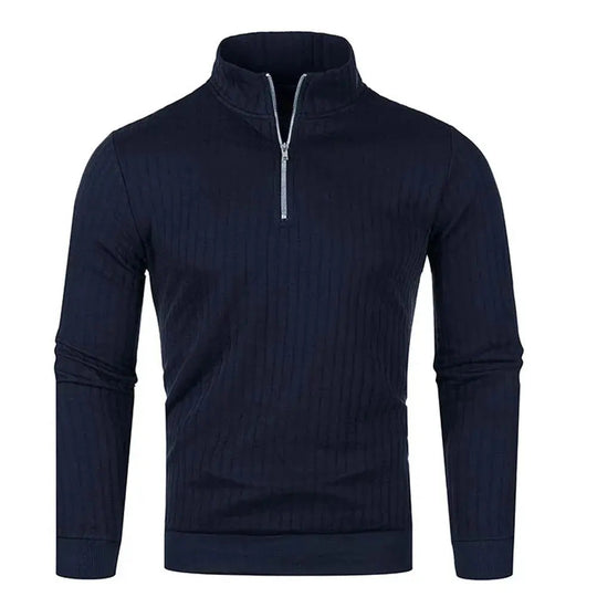 Pull Homme en Tricot à Demi-Zip Moderne 0
