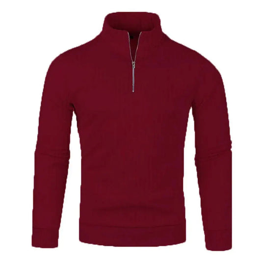 Pull Homme en Tricot à Demi-Zip Moderne 1