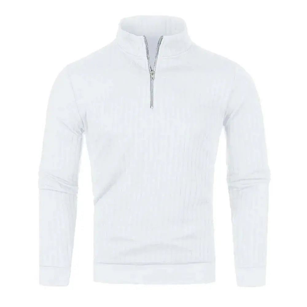 Pull Homme en Tricot à Demi-Zip Moderne 2