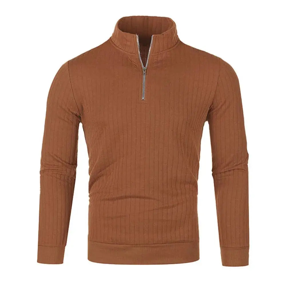 Pull Homme en Tricot à Demi-Zip Moderne 4