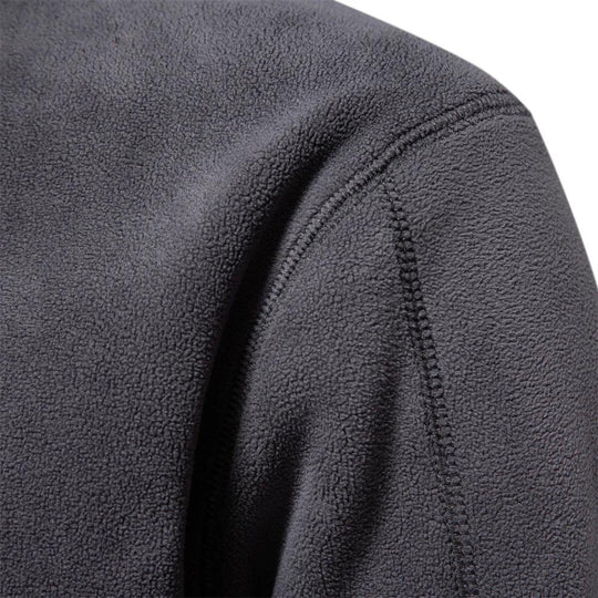 Pull Over Homme Fleece Décontracté Col Rabattu Manches Longues 4