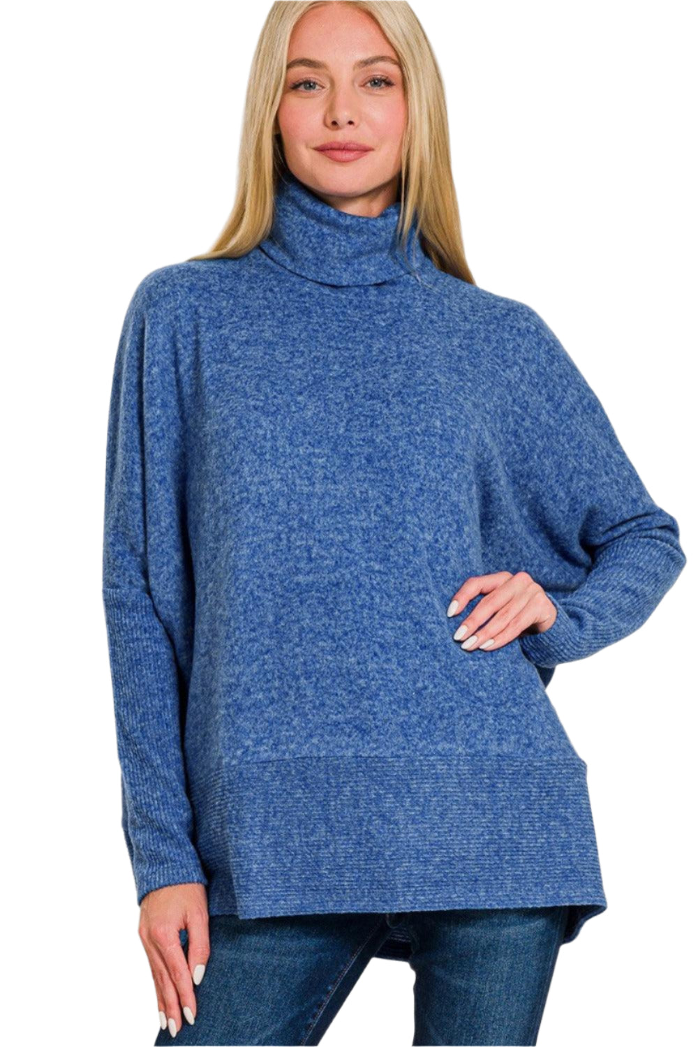 Pull Turtleneck Femme Mélange Hacci Doux 0