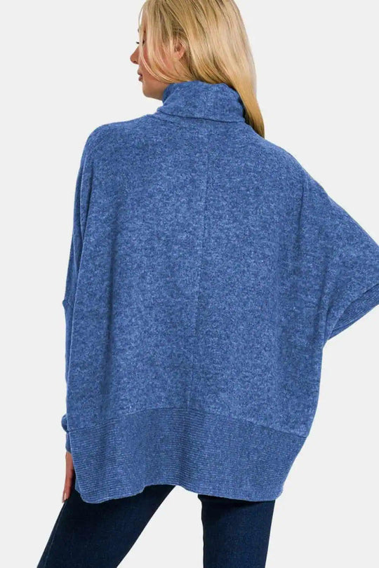 Pull Turtleneck Femme Mélange Hacci Doux 4