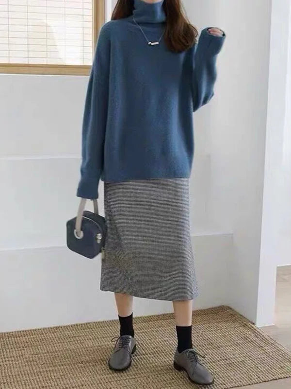 Pull Turtleneck Femme en Mélange de Laine 2