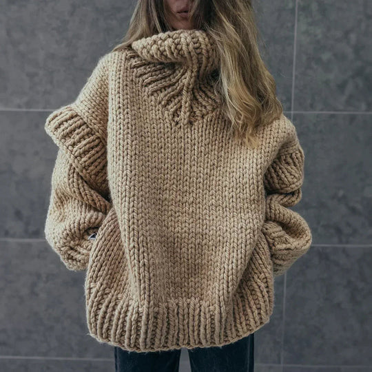 Pull Turtleneck Oversize en Laine pour Femme 1