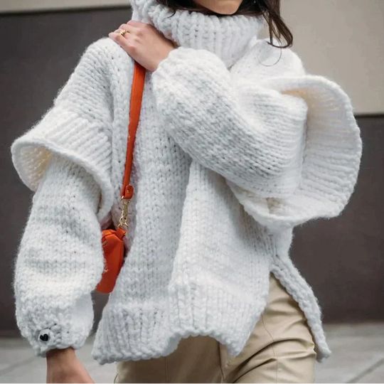 Pull Turtleneck Oversize en Laine pour Femme 2