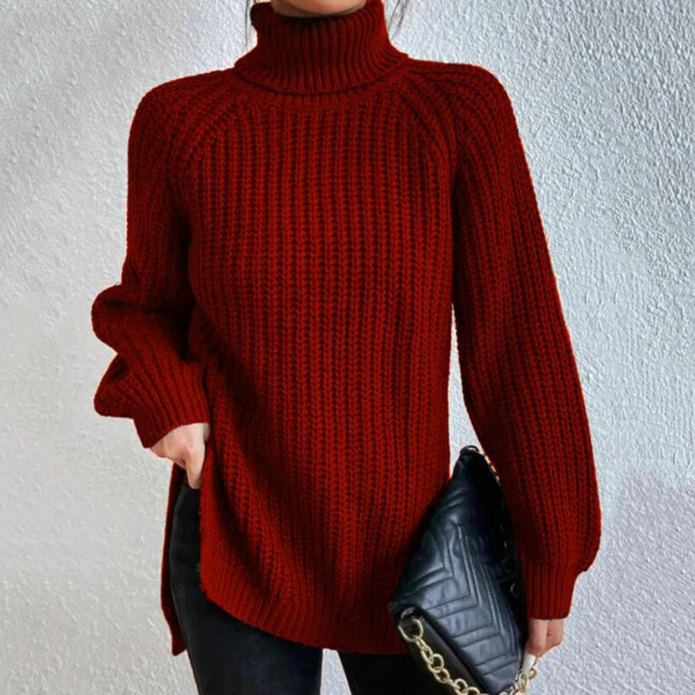 Pull Turtleneck en Laine pour Femmes – Coupe Ample 1