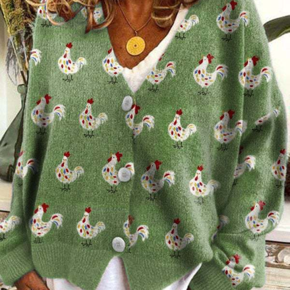 Pull Vintage à Motif de Mouton pour Femmes 3