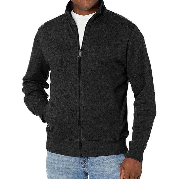 Pull Zippé Homme Col Montant Style Moderne 0