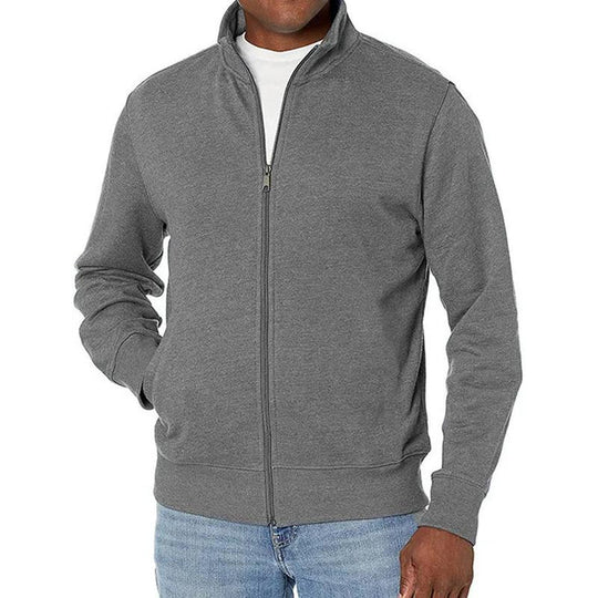 Pull Zippé Homme Col Montant Style Moderne 2