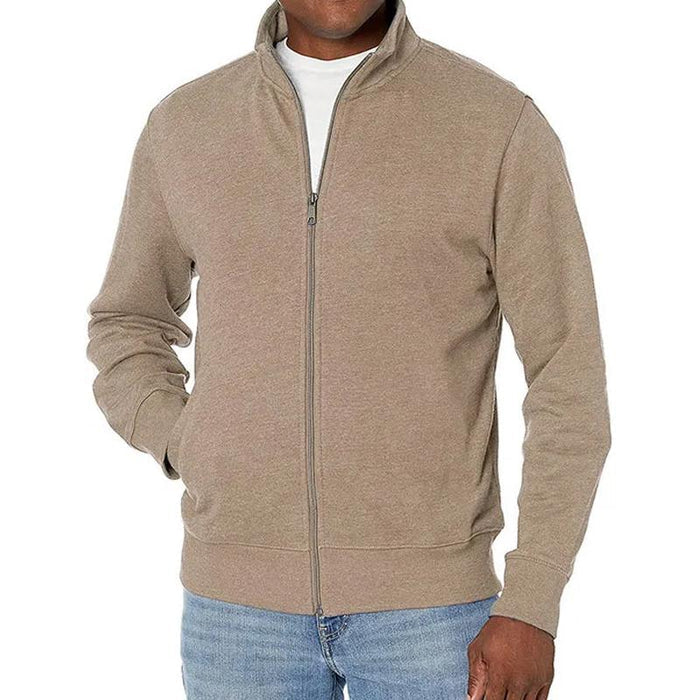 Pull Zippé Homme Col Montant Style Moderne 4