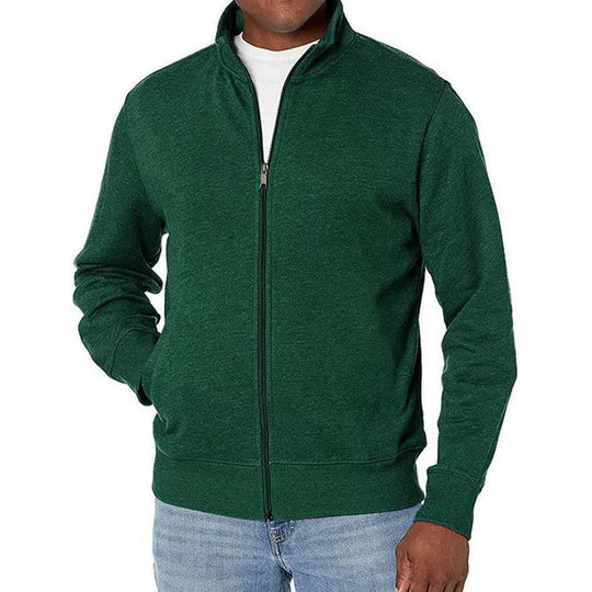 Pull Zippé Homme Col Montant Style Moderne 6