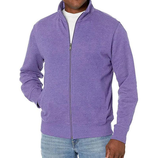 Pull Zippé Homme Col Montant Style Moderne 8